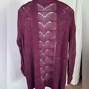 SO Elegant burgundy Knit Women's Sweater
